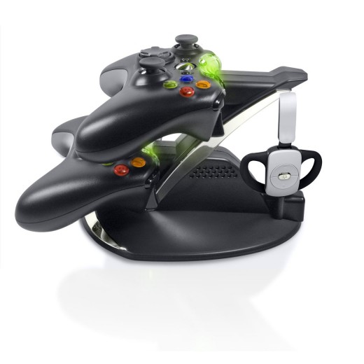 The Best Charging Stand for the Xbox 360  Charges your Wireless Headset and 2 Wireless Controllers Simultaneously!