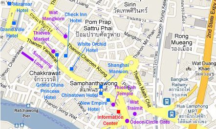 Bangkok Chinatown Map