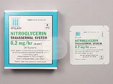 A picture of the type of nitroglycerin patch I received in the emergency room