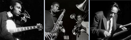L-R: George Benson, John Coltrane, Lee Morgan, Horace Silver.