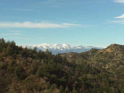Picture looking out towards Mount Baldy.