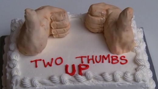 The cake that Terri baked for Henri, who lost both his thumbs in an accident