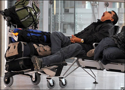 Stranded Passenger At Heathrow Airport