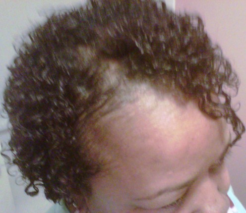 Hair has been styled and is style wet.