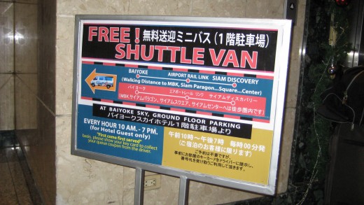 Free shuttle service to popular malls and departments stores nearby