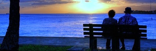 ~ Love is what makes two people sit in the middle of a bench when there is plenty of room at both ends. ~ 