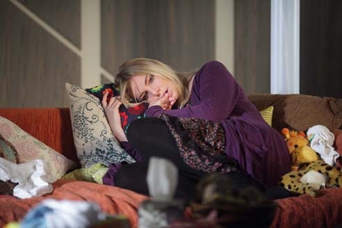 but later on she secretly moarns the loss of her baby.