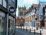 Wigan town centre.  A good mix of old & modern