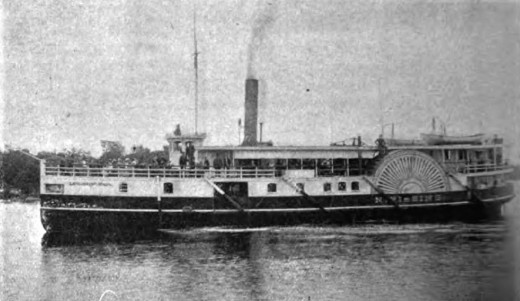 The original SS Nipissing, seen in 1893, later rebuilt and renamed RMS Segwun