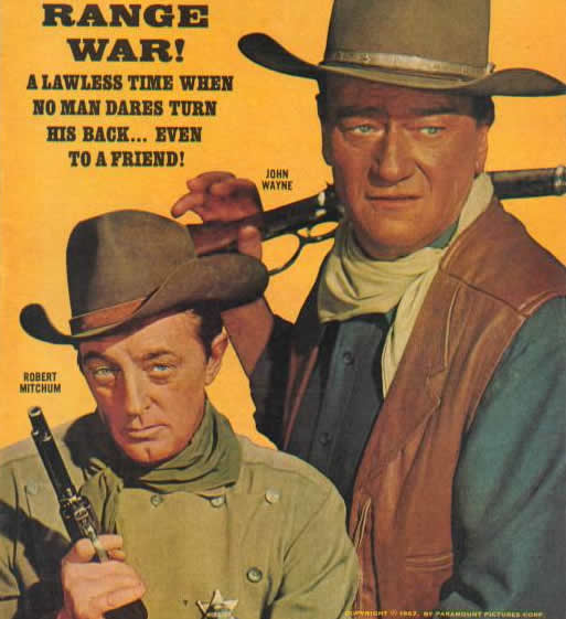 Robert Mitchum & John Wayne in "El Dorado"