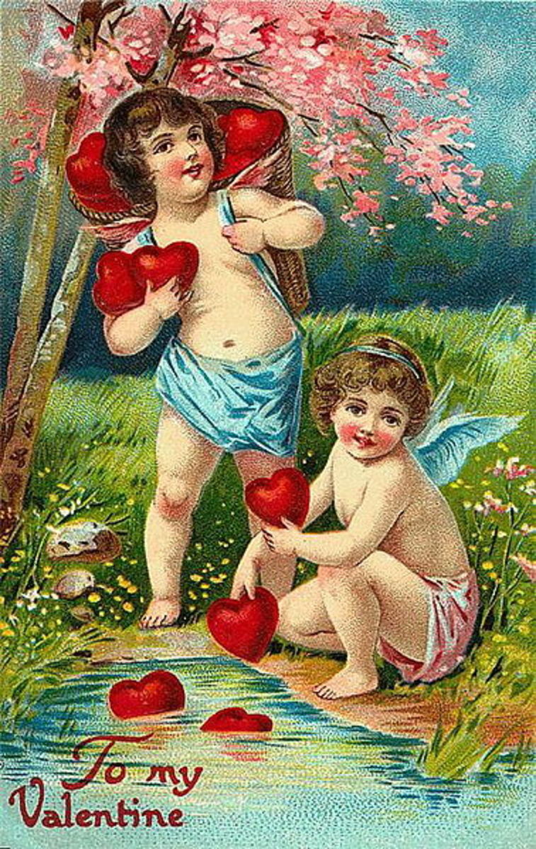Victorian Valentine's Card, Source: Wikimedia Commons