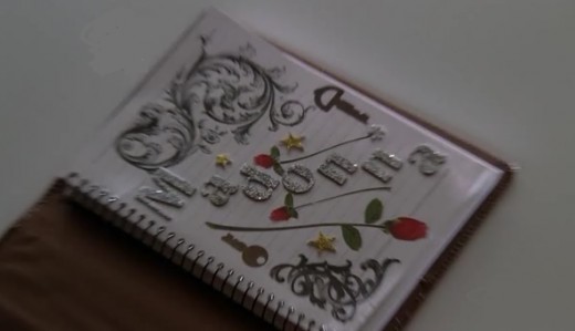 The front page of Sue's journal