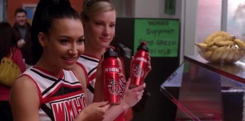 Brittany and Santana with the Sue Sylvester Master Cleanse