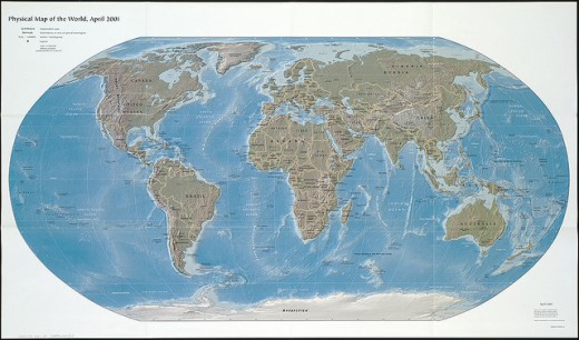 Physical Map of the World