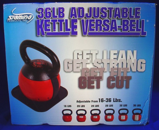 The Stamina 36-pound adjustable Kettle Versa-Bell - Still available at Amazon.  To find it, click on my Amazon links to the side, then select the Versa-bell from the offered list of alternative adjustable kettlebells