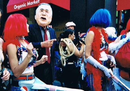 The Missle Dick Chicks, with George W. Bush, were on hand.