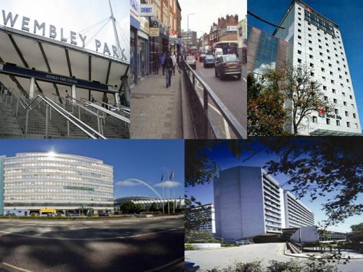 Wembley Park Station, local High Street and hotels