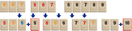 Manipulating is the most exciting part of the Rummikub game as players try to lay down as many tiles as possible by rearranging or adding to existing sets.