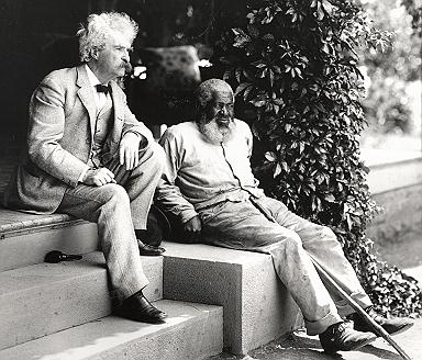 Mark Twain with author John Lewis