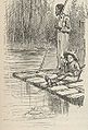 Huck and Jim on a Raft by E.W. Kemble 1884 edition.