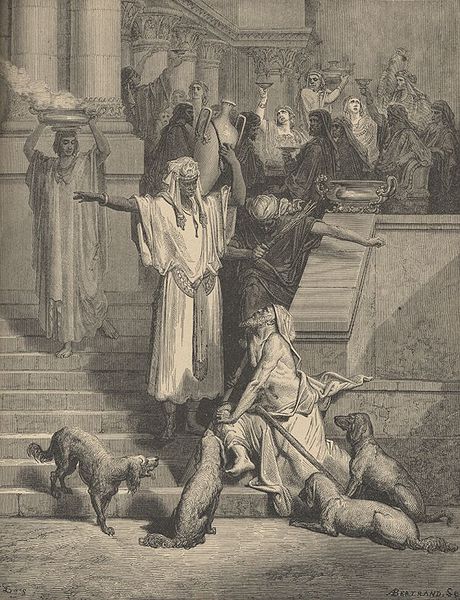 Image of the story of the rich man and Lazarus