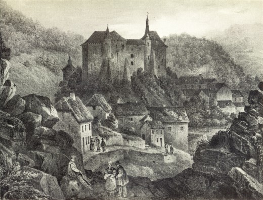 19th century view of Clervaux