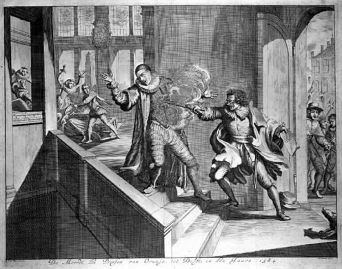 The assassination of William the Silent. Image via Wikipedia