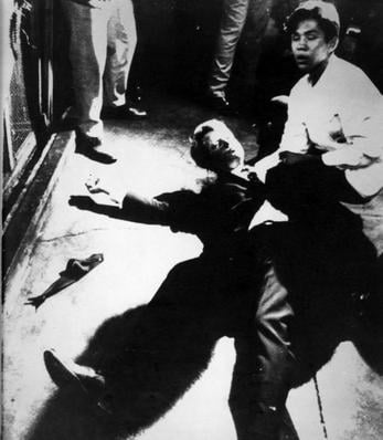 Bobby Kennedy after being shot. Image Wikipedia.