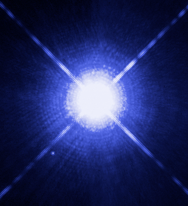 Sirius A, a White Dwarf star, which the 5th closest star to our planet.