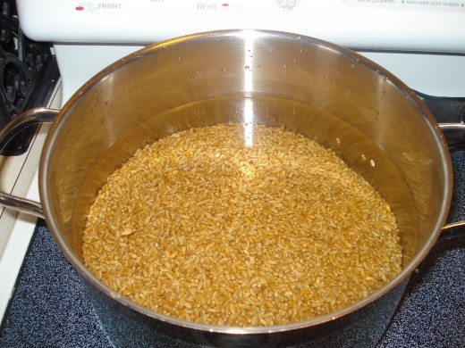 One part wheat to two parts water