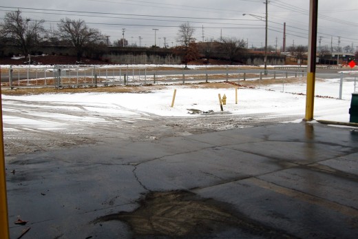 The snow stopped and today was a messy, dreary day.
