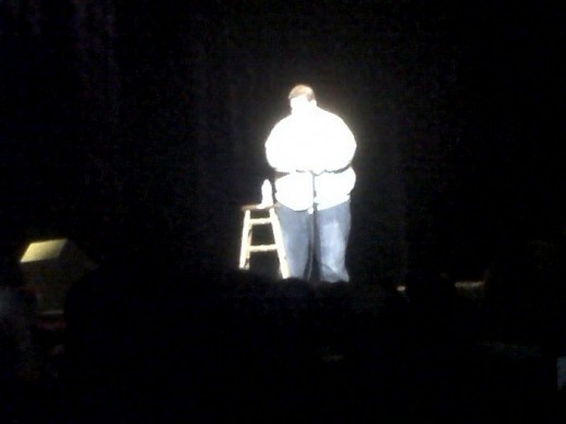 Emily, Casey, Chris, and I went to see the Ralphie May show tonight at the Tennessee Theater.  The superior quality of the Blackberry camera really gleams with a picture like this.
