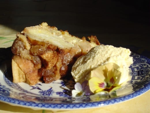 Bread and butter pudding is delicious hot or cold