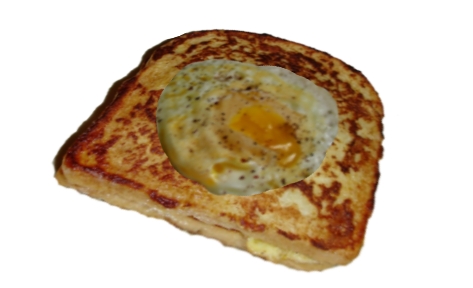 Eggs in a basket, one of their favorite things to make.