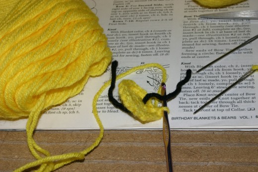 Beginnings of a crochet project.