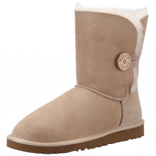 Short Bailey Button UGGS in sand.