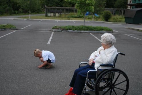 We tried to entertain Grandma one summer day