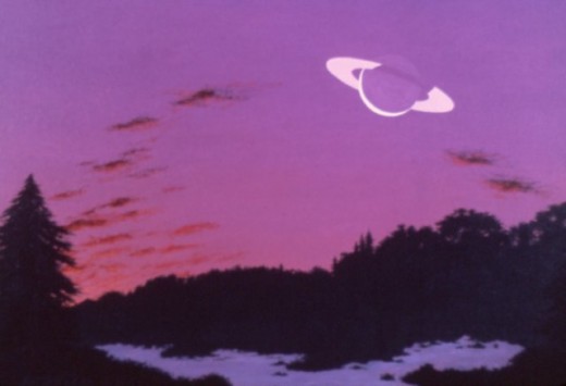 "Evening Sky," 24x30", 1978, acrylic on canvas. Copyright Carl Martin.