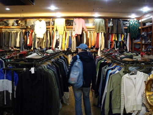 Clearance racks are usually located towards the backs of the departments 