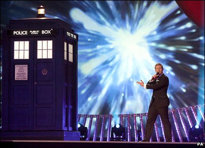 Dermot arrives in tardis