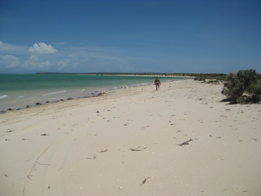 People were camping on the beach here