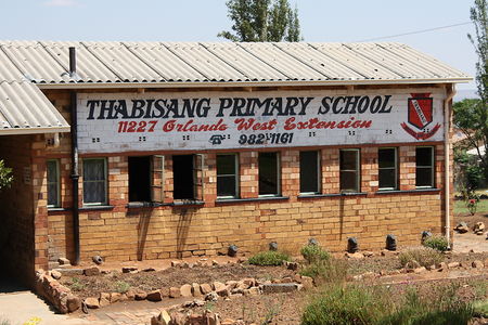One of the oldest schools in Soweto. Image from http://www.worldharmonyrun.org/sa/news/2008/1021