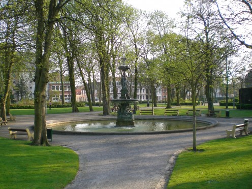 The St.-Pierre gardens, where in WW2 German troops were deeply dug in