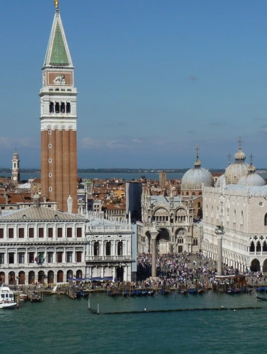 Piazza San Marco as our cruise ship sailed past Venice.