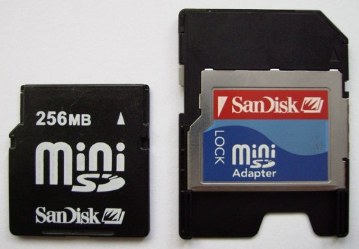 Mini SD card with adapter