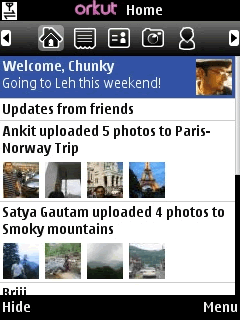 Orkut Mobile Application