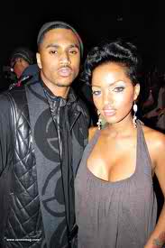 Here she is pictured with Trey Songz