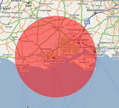 This is the circle of hate for my team Bournemouth. Note the hatred of Southampton and Portsmouth. Curse them for being so convenient to get to!