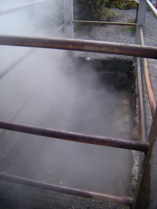 A steam vent, very hot!