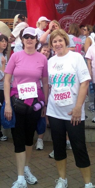 Our first ever 5K race- The Susan  G, Koman's Race for the Cure in support of Breast Cancer (what rookie runner's!)